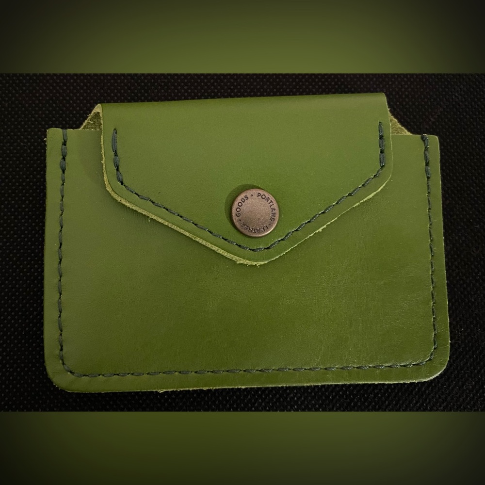 Portland Leather Goods  Almost Perfect Love Bug Plus wallet - Green Apple.